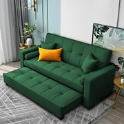 Artic 3 Seater Sofa Cum Bed for Living Room (Black) Premium Velvet Fabric Sofa