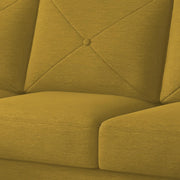 Swaloni LHS 6 Seater L Shape Sofa Set with Center Table for Living Room (Yellow) Premium Fabric Sofa