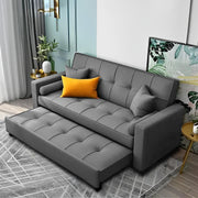 Artic 3 Seater Sofa Cum Bed for Living Room (Black) Premium Velvet Fabric Sofa