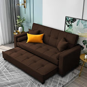 Artic 3 Seater Sofa Cum Bed for Living Room (Black) Premium Velvet Fabric Sofa