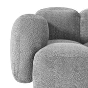 Aveline Modern Premium Boucle Fabric Sofa, Upholstered 3 Seater Sofa Set for Living Room, (Black Colour) Premium Boucle Fabric Sofa