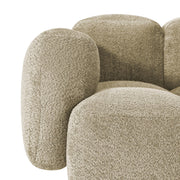 Aveline Modern Premium Boucle Fabric Sofa, Upholstered 3 Seater Sofa Set for Living Room, (Black Colour) Premium Boucle Fabric Sofa