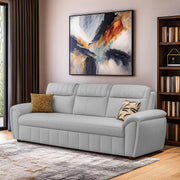 Alicia 3 Seater Sofa Cum Bed for Living Room (Grey Fabric) Premium Fabric Sofa