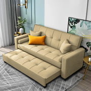 Artic 3 Seater Sofa Cum Bed for Living Room (Black) Premium Velvet Fabric Sofa
