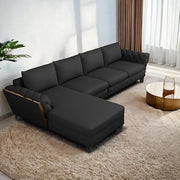 Casaliving Xavier LHS 6 Seater L Shape Sofa Set for Living Room (Blue Colour) Premium Fabric Sofa Set