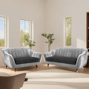 Casaliving Anyse 3+2 Seater Sofa Set for Living Room (Blue- Colour) Premium Fabric Sofa Set for Living Room