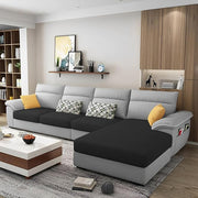 Casaliving Seams LHS 6 Seater L Shape Sofa Set for Living Room (Blue) Premium Fabric Sofa