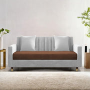 Casaliving Garcia 2 Seater Sofa Set for Living Room (Blue Black Colour) Premium Fabric Sofa