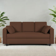 Casaliving Vitserk 3 Seater Sofa Set for Living Room (Blue Grey Colour) Premium Fabric Sofa