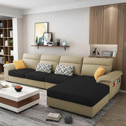 Casaliving Seams LHS 6 Seater L Shape Sofa Set for Living Room (Blue) Premium Fabric Sofa