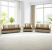 Casaliving Garcia 3+2+1 Seater Sofa Set for Living Room (Black Grey Colour) Premium Fabric Sofa