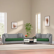 Casaliving Doraldo 3 + 2 Seater Sofa Set for Living Room (Blue Colour Fabric) Premium Fabric Sofa Set for Living Room