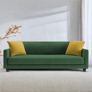 Casaliving Dominic 3 Seater Sofa Set for Living Room (Blue Fabric) Premium Fabric Sofa