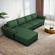 Casaliving Xavier LHS 6 Seater L Shape Sofa Set for Living Room (Blue Colour) Premium Fabric Sofa Set