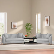 Casaliving Doraldo 3 + 2 Seater Sofa Set for Living Room (Blue Colour Fabric) Premium Fabric Sofa Set for Living Room