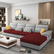 Casaliving Seams LHS 6 Seater L Shape Sofa Set for Living Room (Blue) Premium Fabric Sofa