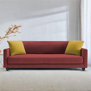 Casaliving Dominic 3 Seater Sofa Set for Living Room (Blue Fabric) Premium Fabric Sofa