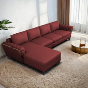 Casaliving Xavier LHS 6 Seater L Shape Sofa Set for Living Room (Blue Colour) Premium Fabric Sofa Set