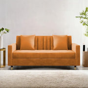 Casaliving Garcia 2 Seater Sofa Set for Living Room (Blue Black Colour) Premium Fabric Sofa