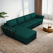 Casaliving Xavier LHS 6 Seater L Shape Sofa Set for Living Room (Blue Colour) Premium Fabric Sofa Set