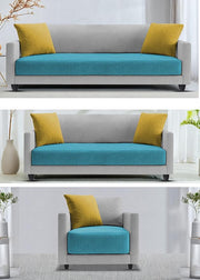 Casaliving Dominic 3 + 2 + 1 Seater Sofa Set for Living Room (Black Grey) Premium Fabric Sofa