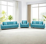 Casaliving Garcia 3+2+1 Seater Sofa Set for Living Room (Black Grey Colour) Premium Fabric Sofa