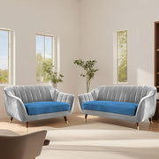 Casaliving Anyse 3+2 Seater Sofa Set for Living Room (Blue- Colour) Premium Fabric Sofa Set for Living Room