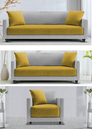 Casaliving Dominic 3 + 2 + 1 Seater Sofa Set for Living Room (Black Grey) Premium Fabric Sofa