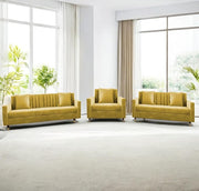 Casaliving Garcia 2 Seater Sofa Set for Living Room (Blue Black Colour) Premium Fabric Sofa