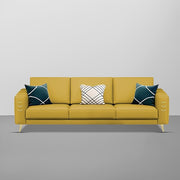 Casaliving Falco 3 Seater Sofa Set for Living Room (Black Grey Fabric) Premium Fabric Sofa