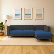 Casaliving Markfest LHS 6 Seater L Shape Sofa Set for Living Room (Blue Colour) Premium Fabric Sofa Set