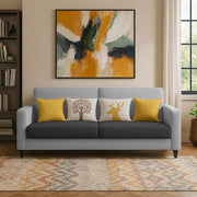 Casaliving Premium Stephanie 2 Seater Sofa Set 2 Seater Modern Sofa Set for Living Room (Blue Color Fabric)