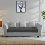 Casaliving Amida 3 Seater Sofa Set for Living Room (Blue Black Colour) Premium Fabric Sofa