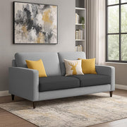 Casaliving Premium Stephanie 2 Seater Sofa Set 2 Seater Modern Sofa Set for Living Room (Blue Color Fabric)