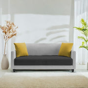 Casaliving Dominic 2 Seater Sofa Set for Living Room (Blue Fabric) Premium Fabric Sofa