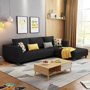 Casaliving Minta LHS 4 Seater L Shape Sofa Set for Living Room (Blue Premium Colour Fabric)