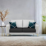 Casaliving Falco 1 Seater Sofa Set for Living Room (Blue Grey Fabric) Premium Fabric Sofa