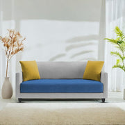 Casaliving Dominic 2 Seater Sofa Set for Living Room (Blue Fabric) Premium Fabric Sofa