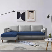 Casaliving Aezra LHS 4 Seater L Shape Sofa Set for Living Room (Black Grey Fabric) Premium Fabric Sofa