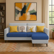 Casaliving Premium Stephanie 2 Seater Sofa Set 2 Seater Modern Sofa Set for Living Room (Blue Color Fabric)