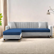 Casaliving Garcia L Shape Sofa Set for Living Room Premium Fabric Sofa (4 Seater LHS, Blue)