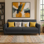 Casaliving Premium Stephanie 2 Seater Sofa Set 2 Seater Modern Sofa Set for Living Room (Blue Color Fabric)