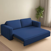 Casaliving Roxy 3 Seater Sofa Cum Bed for Living Room (Blue Colour) Premium Fabric Sofa Set-Blue Colour Sofa Cum Bed