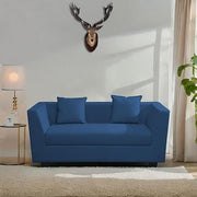 Casaliving Amida 2 Seater Sofa Set for Living Room (Blue Colour) Premium Fabric Sofa