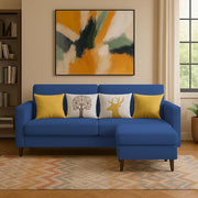 Casaliving Premium Stephanie 2 Seater Sofa Set 2 Seater Modern Sofa Set for Living Room (Blue Color Fabric)