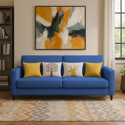 Casaliving Premium Stephanie 2 Seater Sofa Set 2 Seater Modern Sofa Set for Living Room (Blue Color Fabric)