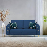 Casaliving Falco 1 Seater Sofa Set for Living Room (Blue Grey Fabric) Premium Fabric Sofa