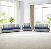 Casaliving Garcia 3+2+1 Seater Sofa Set for Living Room (Black Grey Colour) Premium Fabric Sofa