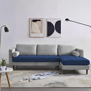 Casaliving Aezra LHS 4 Seater L Shape Sofa Set for Living Room (Black Grey Fabric) Premium Fabric Sofa