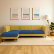 Casaliving Markfest LHS 6 Seater L Shape Sofa Set for Living Room (Blue Colour) Premium Fabric Sofa Set